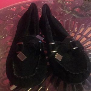 Very new, black moccasin style slip-ons. Sz 2